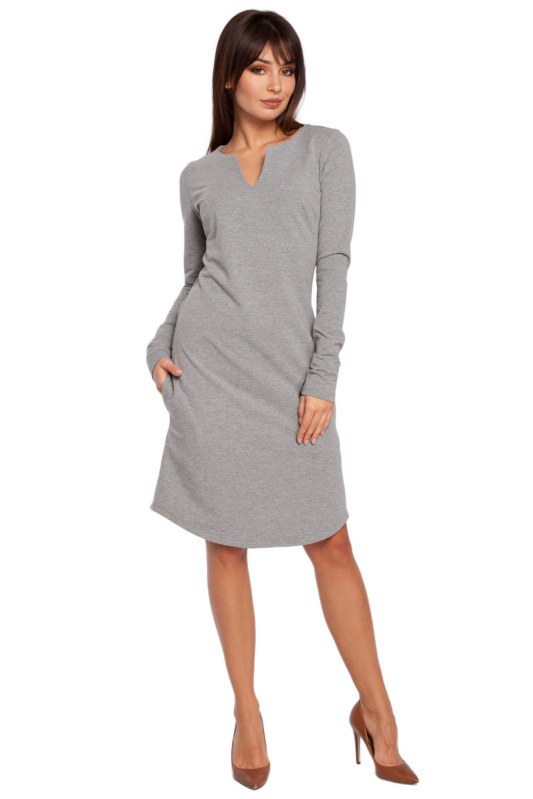 Dámské šaty B017 Grey - BeWear - Dámské oblečení šaty
