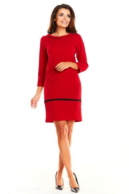 Dámské šaty A238 červené - Awama - Dámské oblečení šaty