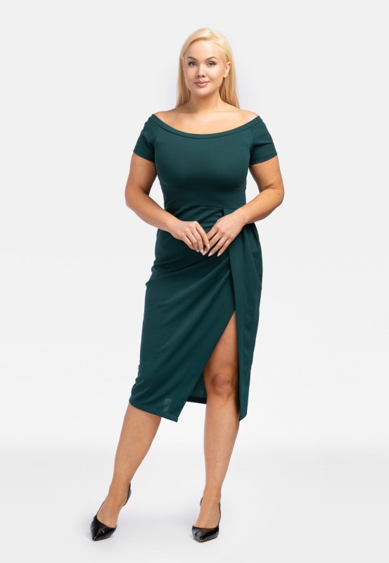 Dámské šaty Delicja SA718 zelené - Karko - Dámské oblečení šaty
