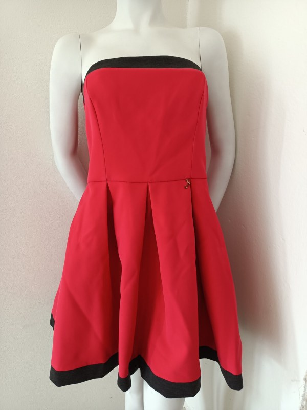 Dámské šaty 3442 červeno-černé - Nuance - Dámské oblečení šaty