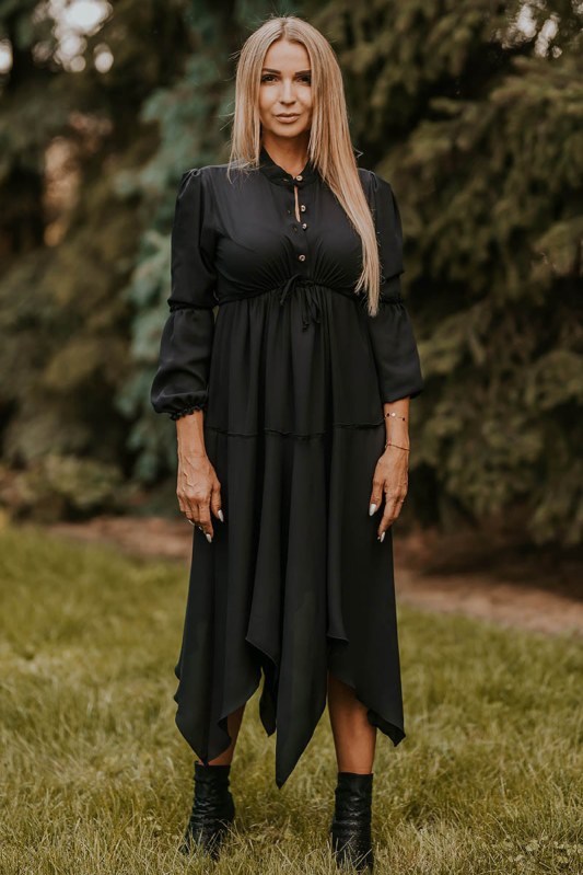 Denní šaty INGA černé - Jersa - Dámské oblečení šaty