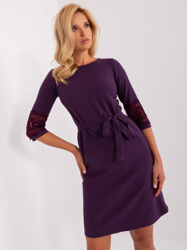 Dámské šaty LK SK 507310.21P Tmavě fialová - FPrice - Dámské oblečení šaty