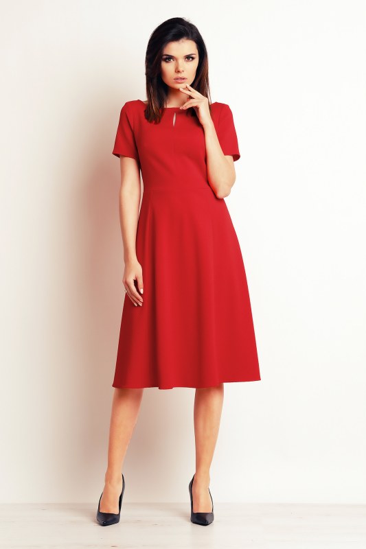 Dámské šaty M099 červené - Infinite You - Dámské oblečení šaty
