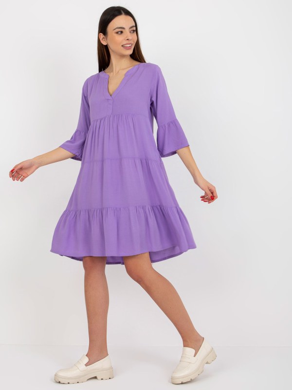 Dámské šaty D73761M30214B Fialová světle - Sublevel - Dámské oblečení šaty