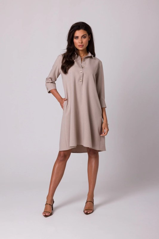 Dámské šaty B257 béžová - BeWear