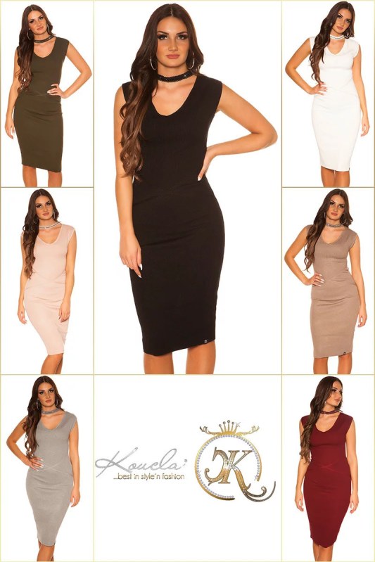 Sexy pletené šaty 9037 - KouCla - Dámské oblečení šaty