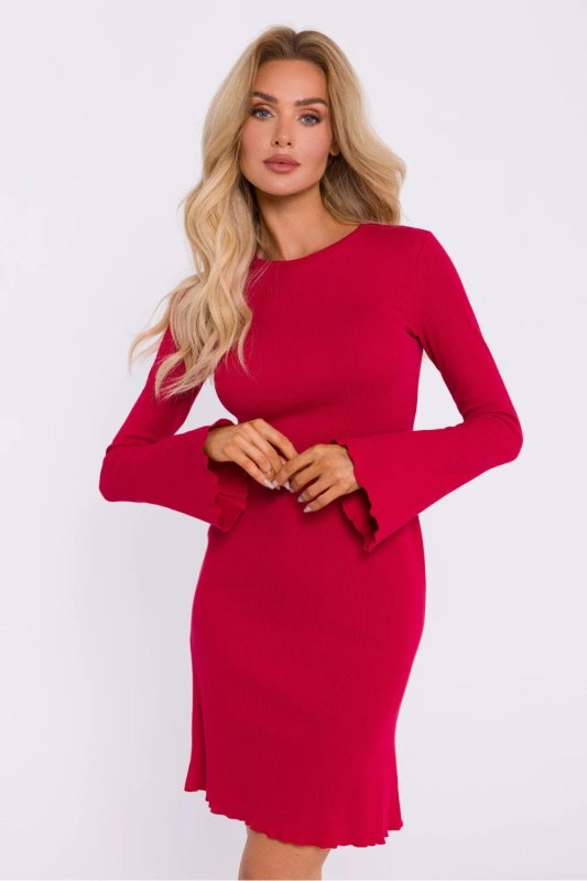 Dámské šaty s žebrovanou strukturou model 200918 Moe