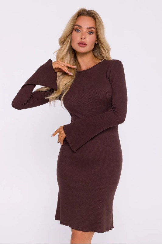 Dámské šaty s žebrovanou strukturou model 200920 Moe