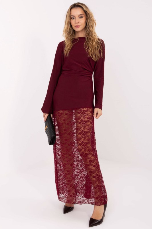 Dlouhé šaty s&nbsp;krajkou model 221058 Italy Moda - Dámské oblečení šaty