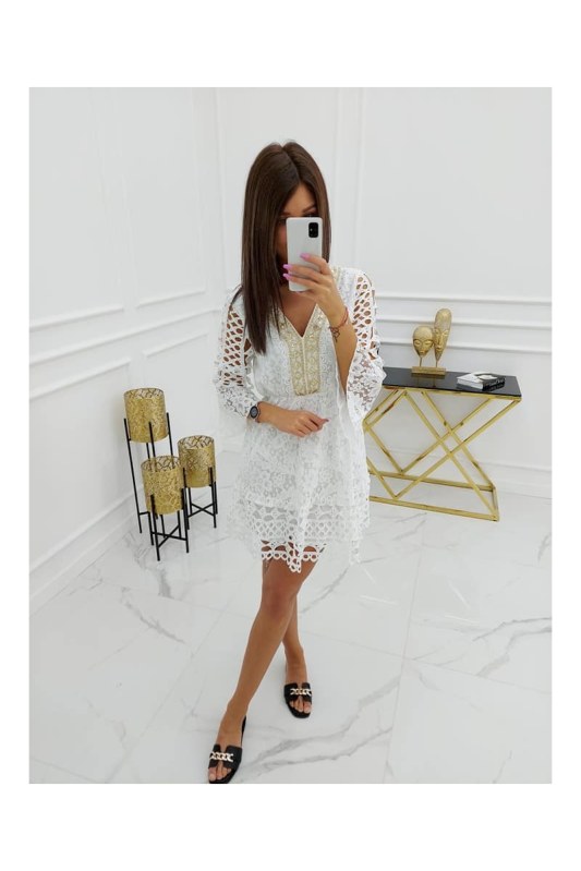 Bavlněné šaty Mayca HY1036 White - Vittoria Ventini - Dámské oblečení šaty