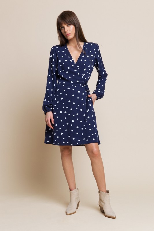 Benedict Harper Šaty Wendy Dotted Navy Blue - Dámské oblečení šaty