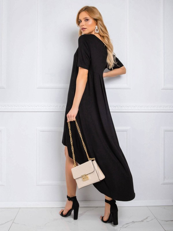 RUE PARIS Černé volné šaty - Dámské oblečení šaty