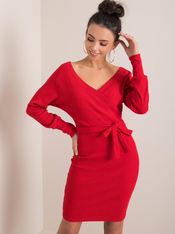 RUE PARIS Červené pruhované šaty - Dámské oblečení šaty