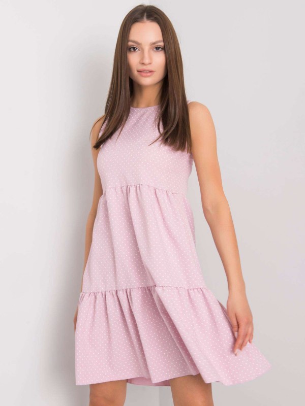 Zaprášené růžové ležérní šaty Jelba RUE PARIS - Dámské oblečení šaty