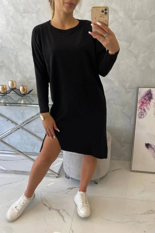 Oversize černé šaty - Dámské oblečení šaty
