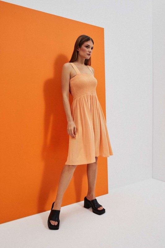 DÁMSKÉ ŠATY L-SU-4038 PEACH DÁMSKÉ ŠATY L-SU-4038 PEACH - Dámské oblečení šaty