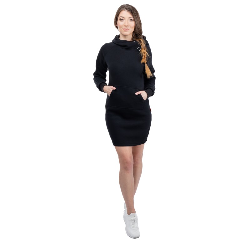 Dámské mikinové šaty GLANO - černá - Dámské oblečení šaty