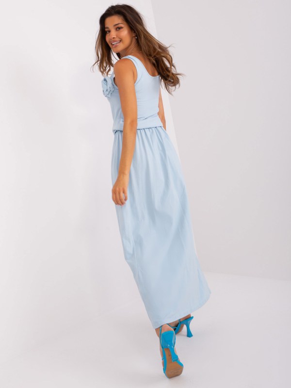 Světle modré zavinovací šaty - Dámské oblečení šaty