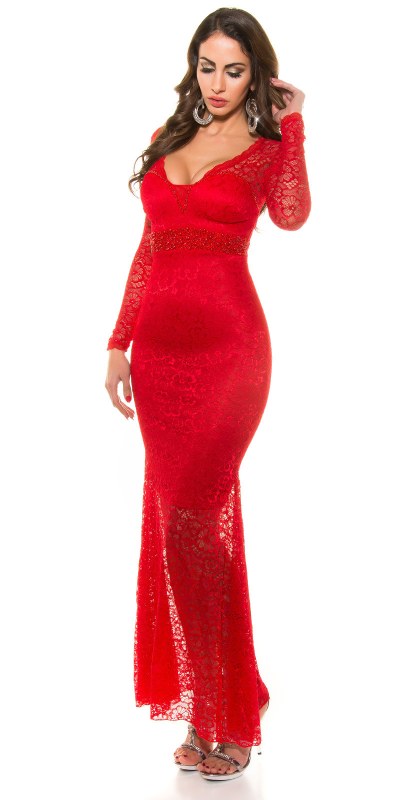Podívejte se na červený koberec!Sexy večerní šaty Koucla s krajkami - Dámské oblečení šaty
