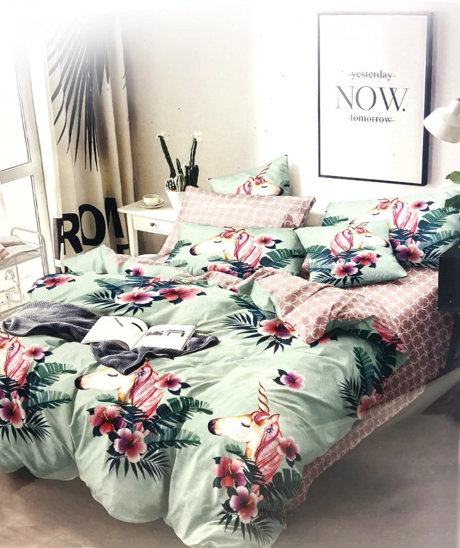 Sada povlečení listy Jednorožec 914371 / 160/200 - Moon Milano