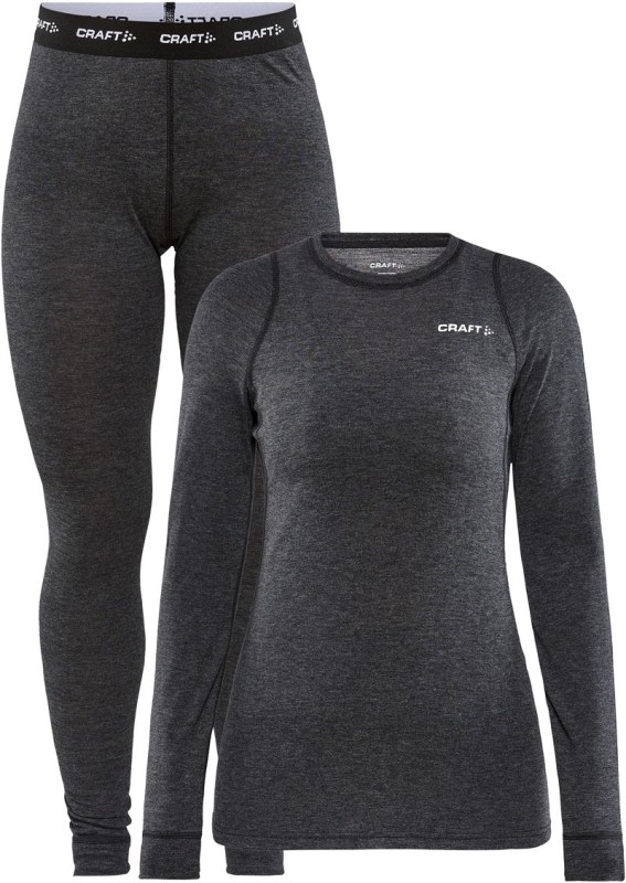 Craft Corporate Wool Merino Set W Dámská sada merino spodního prádla 81.9710 black melange - Dámské oblečení soupravy a&nbsp;komplety