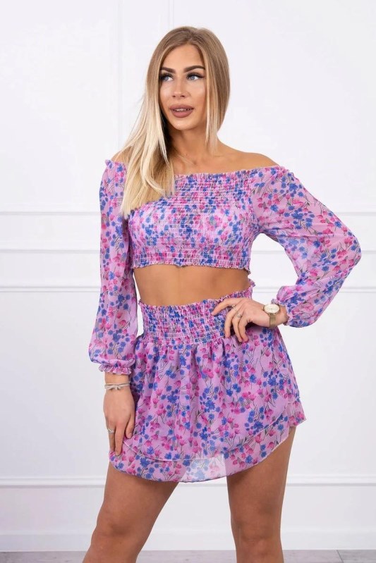 Fialová květinová sada