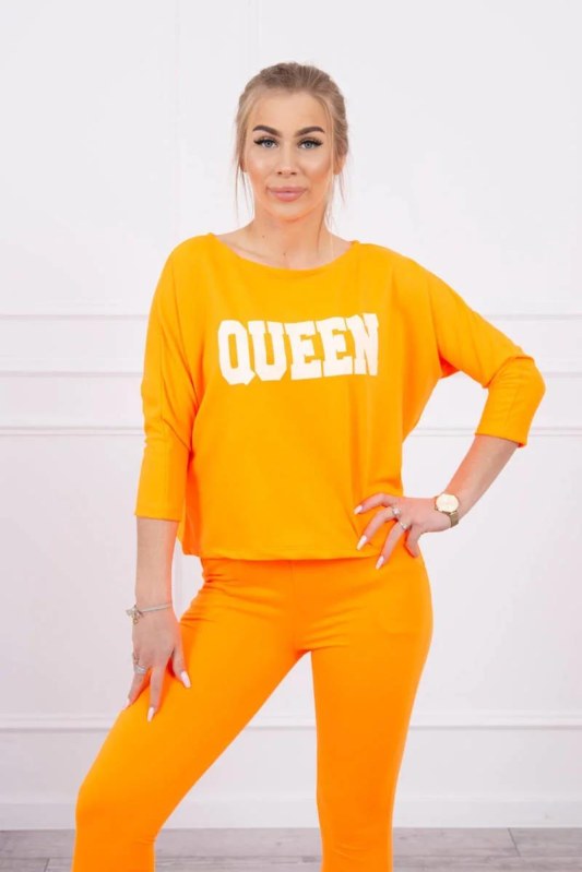 Sada s oranžovým neonovým potiskem Queen