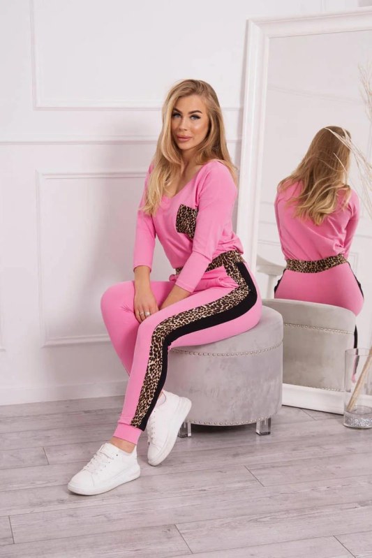Leopardí sada světle růžová
