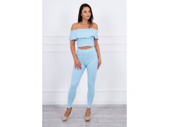 Modrá sada volánků