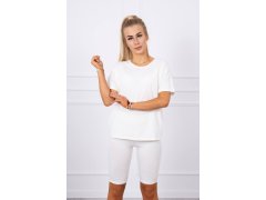 Souprava top+legíny ecru