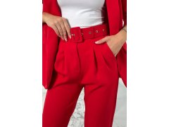 Elegantní souprava saka a kalhot červený
