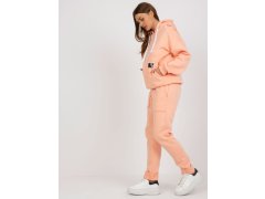 Peach tepláková souprava s oversized mikinou