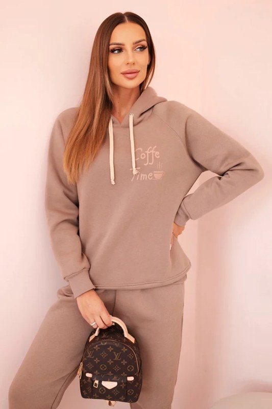 Dámský bavlněný zateplený komplet s&nbsp;potiskem fango - Dámské oblečení soupravy a&nbsp;sady