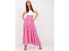 Dámská sukně dlouhá WN SD 1154.70 Růžová s bílou - Rue Paris