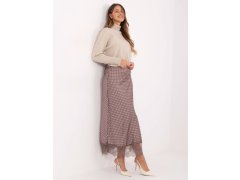 Sukně MI SD 4213.52 hnědá s&nbsp;puntíky - FPrice