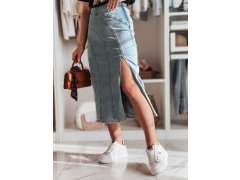 Džínová midi sukně CY0481 modrá - FashionStreet