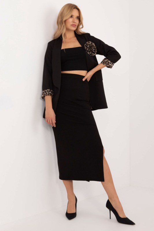 Sukně s žebrovanou strukturou model 201604 Italy Moda