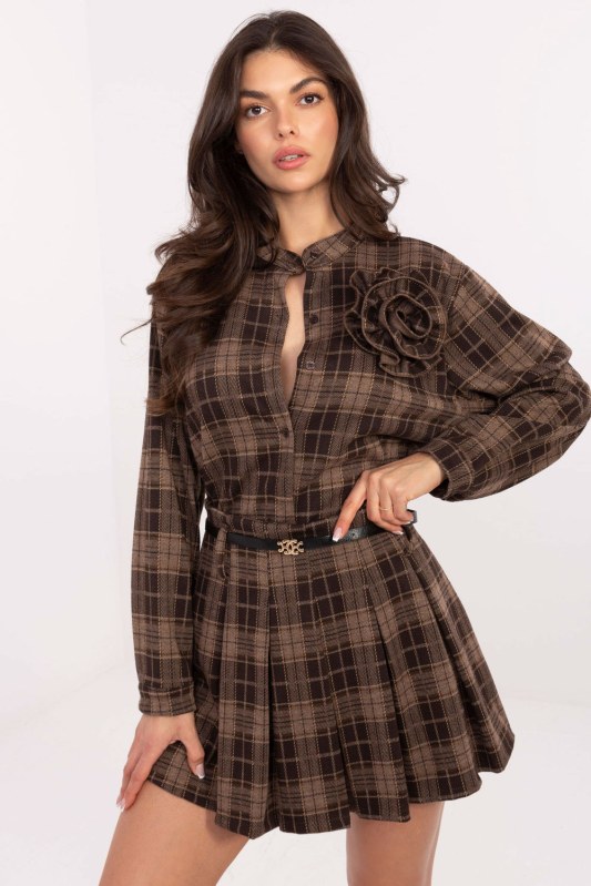 Krátká sukně s&nbsp;proužky model 220044 Italy Moda - Dámské oblečení sukně