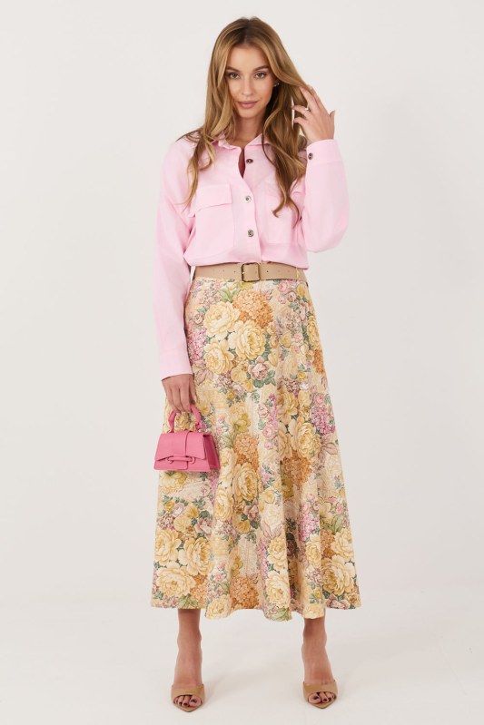 Sukně s květinovým vzorem model 226461 Italy Moda