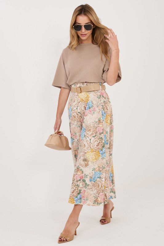 Sukně s květinovým vzorem model 226462 Italy Moda