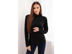Dámský chlupatý rolák F3631B černý - Koucla