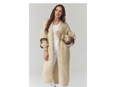 Svetr na zapínání model 226865 Makadamia
