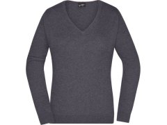 Daiber JN 658 Dámský svetr s výstřihem do V 02.0658 anthracite melange