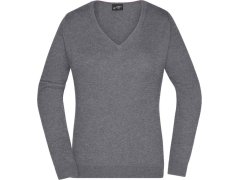 Daiber JN 658 Dámský svetr s výstřihem do V 02.0658 grey heather