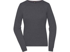 Daiber JN 1313 Dámský svetr s kulatým výstřihem 02.1313 anthracite melange