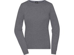 Daiber JN 1313 Dámský svetr s kulatým výstřihem 02.1313 grey heather