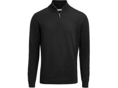 James Harvest Ashland Halfzip Unisex svetr s&nbsp;1/4 zipem 62.2515 black