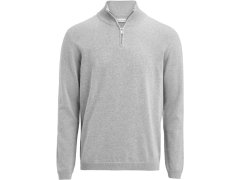 James Harvest Ashland Halfzip Unisex svetr s&nbsp;1/4 zipem 62.2515 grey melange