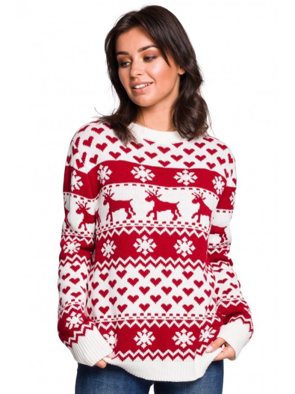 Dámský vánoční svetr BK039 - BEwear - Dámské oblečení svetry
