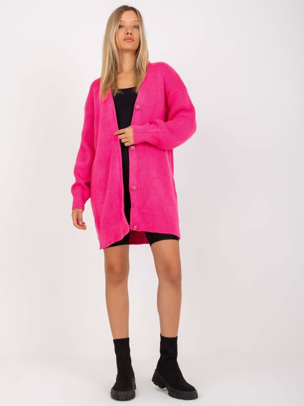 Dámský svetr LC SW 0267 fluo růžový - Rue Paris - Dámské oblečení svetry